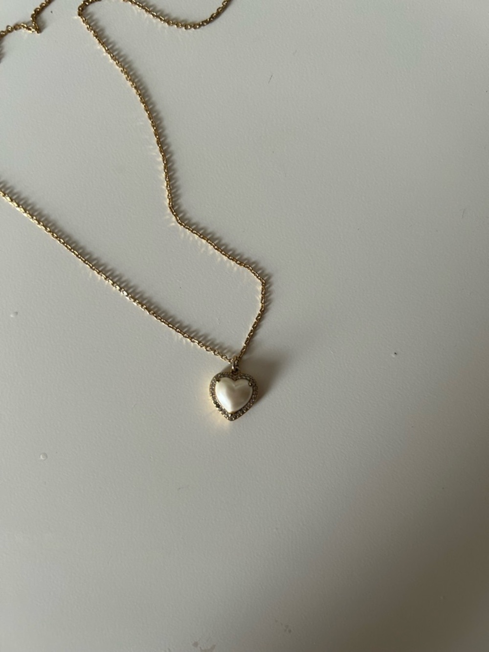 kate spade Gold Heart Necklace with Mother-of-Pearl - Picture 2 of 4